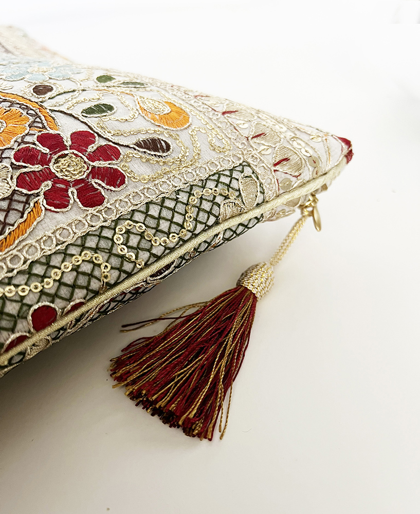 "מזמור לדוד" – מערכת תיק לטלית וארנק צדקה ברקמה אתנית מלכותית – תמונה 5