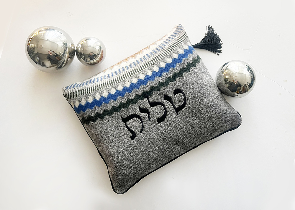 כתונת פסים - תיק טלית מצמר ממוחזר – תמונה 2