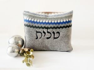 כתונת פסים -  תיק טלית מצמר ממוחזר